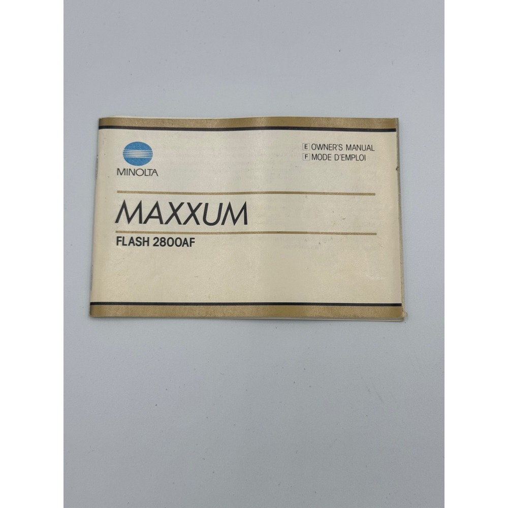 Minolta Maxxum Flash 2800AF Owner's Manual Vintage‎ 1984 Camera Guide English 8